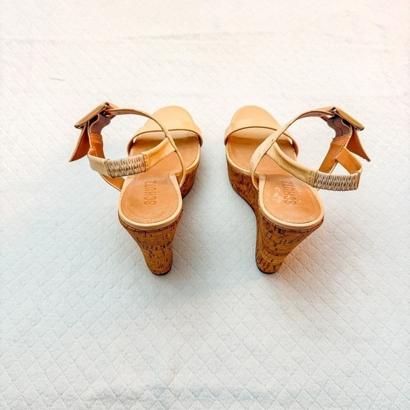 Schutz Hattie Cream Leather Platform Sandal NWOB Size 8.5 - Picture 6 of 7